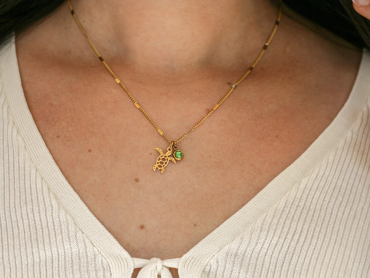 Collier Tortuga doré