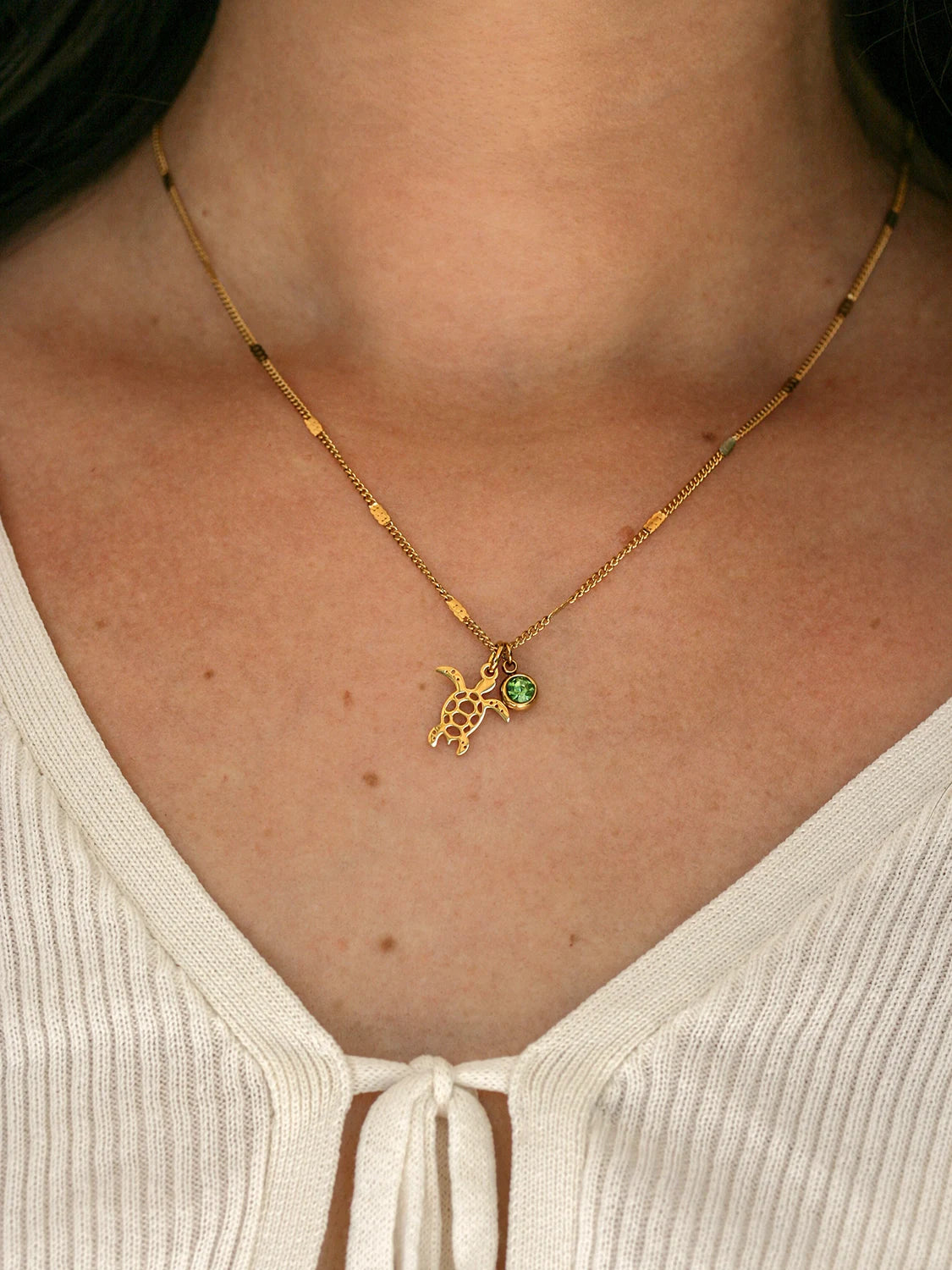 Collier Tortuga doré