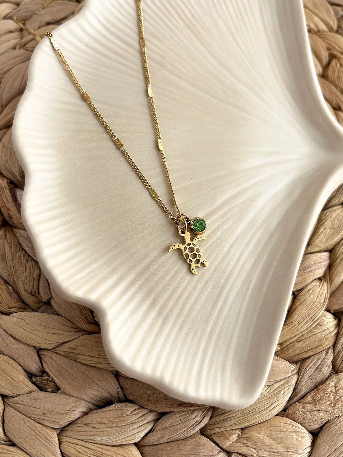 Collier Tortuga doré