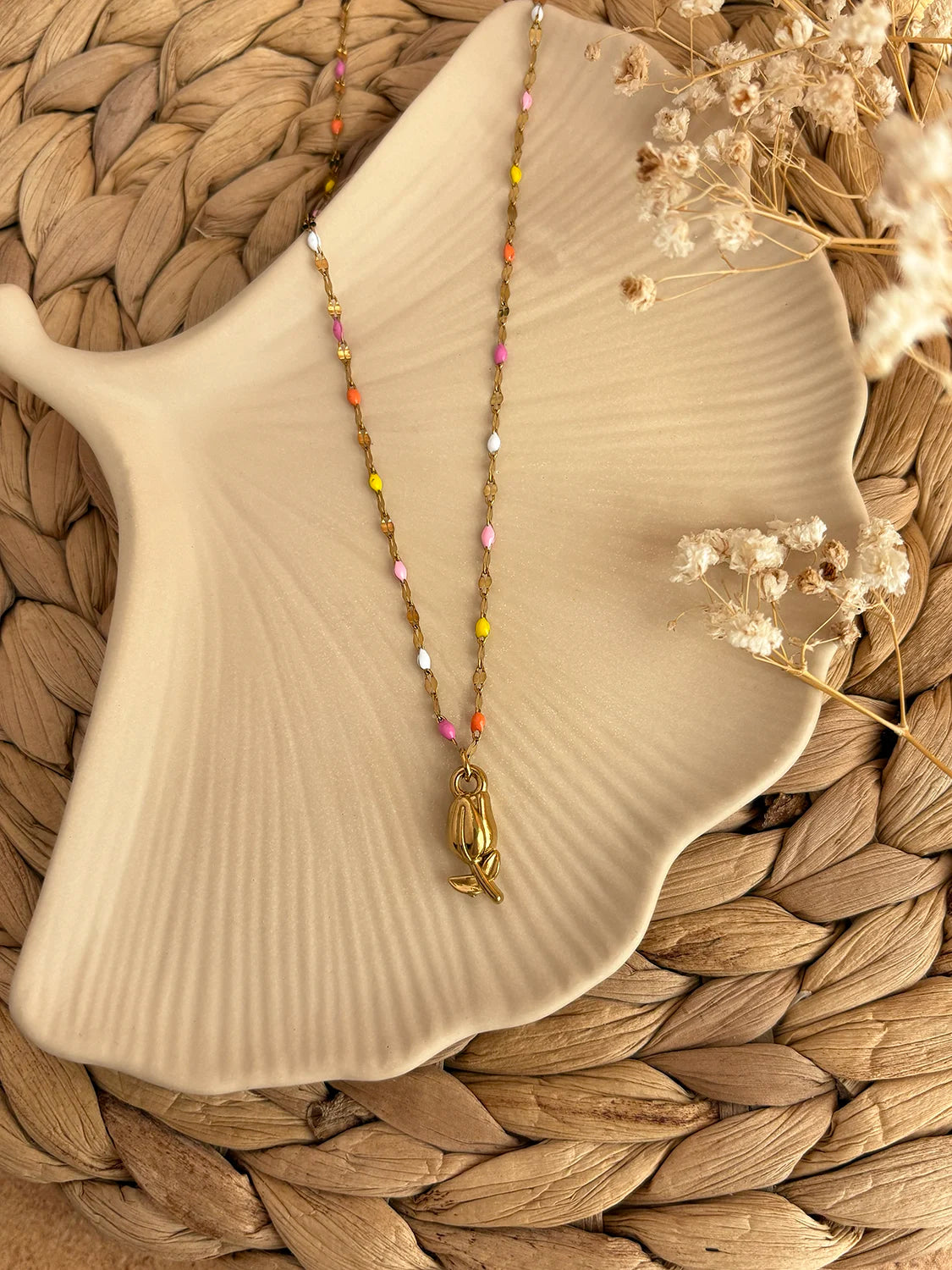 Collier Tulipe d'or