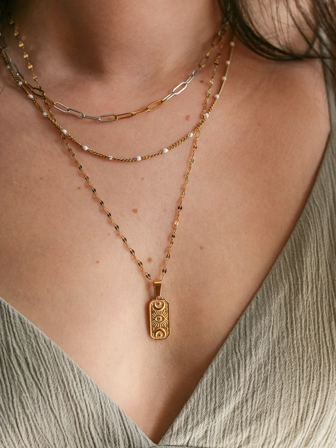 Collier Tarot doré