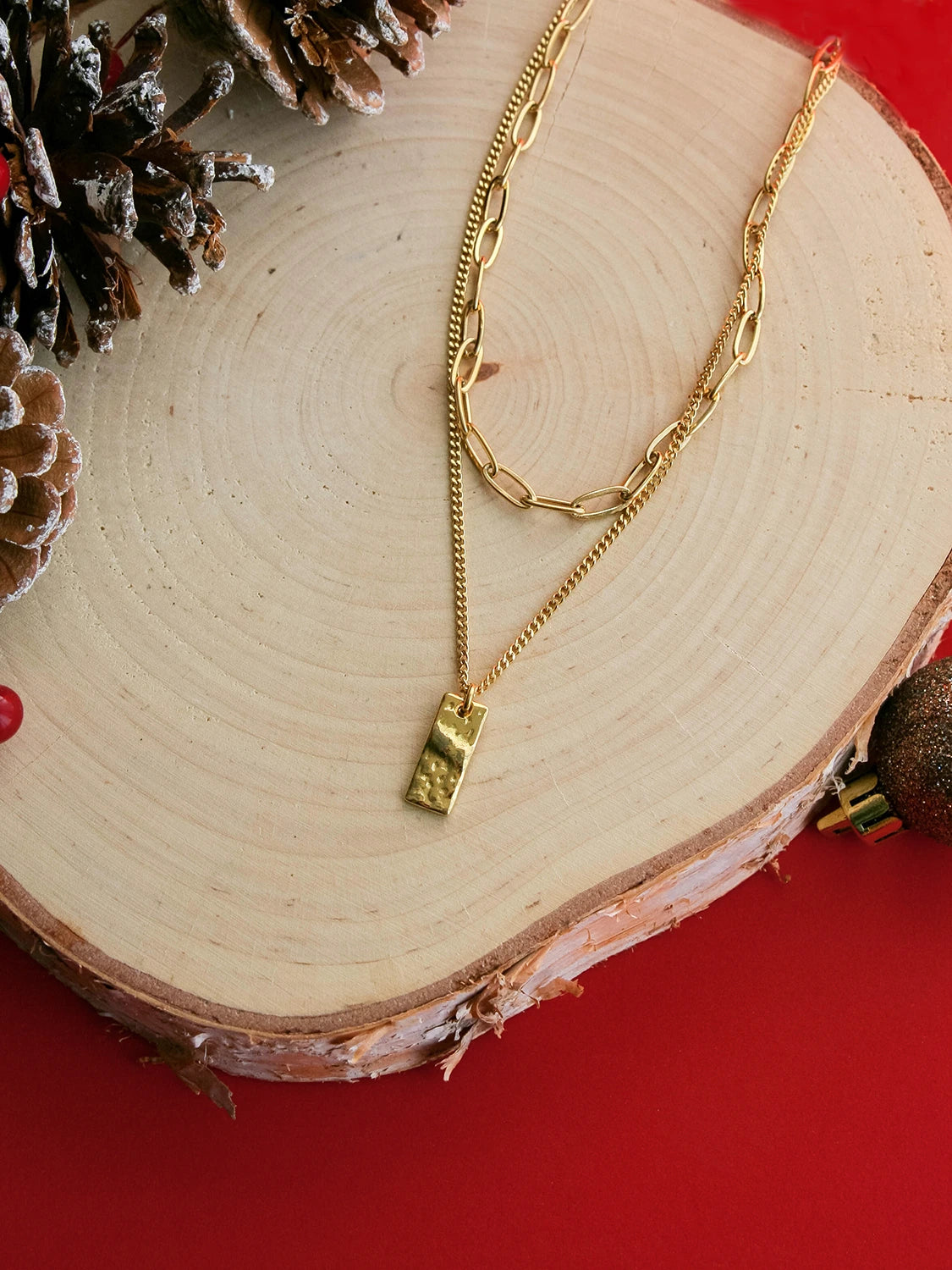 Duo colliers Perseus doré x Olympe