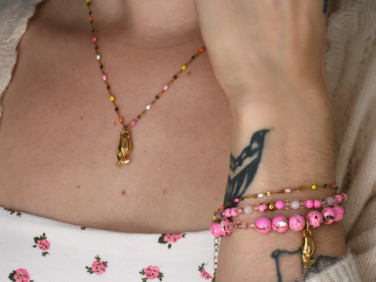 Collier Tulipe d'or