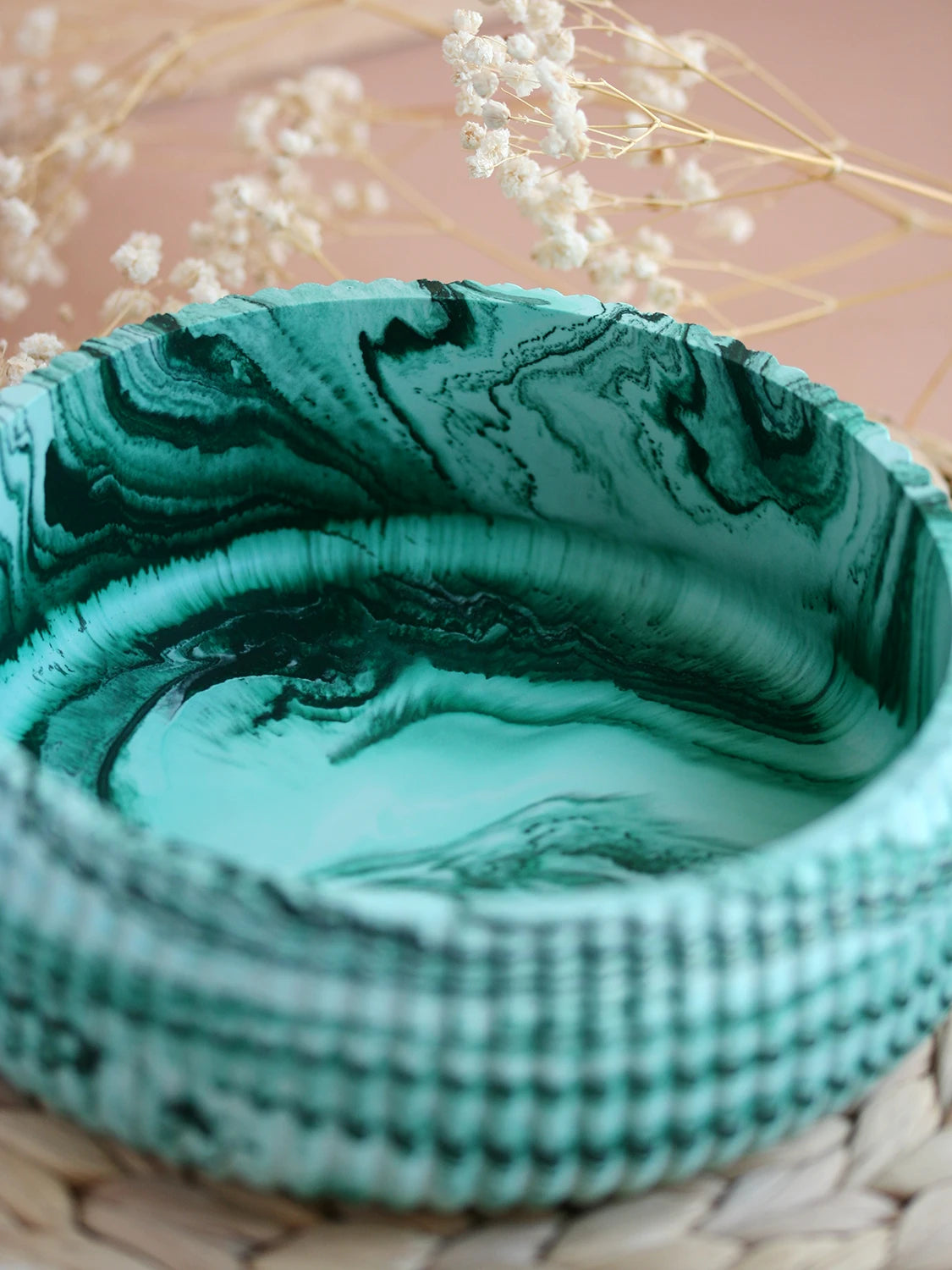Grand bol rond décoratif Lagon – Série Néréide