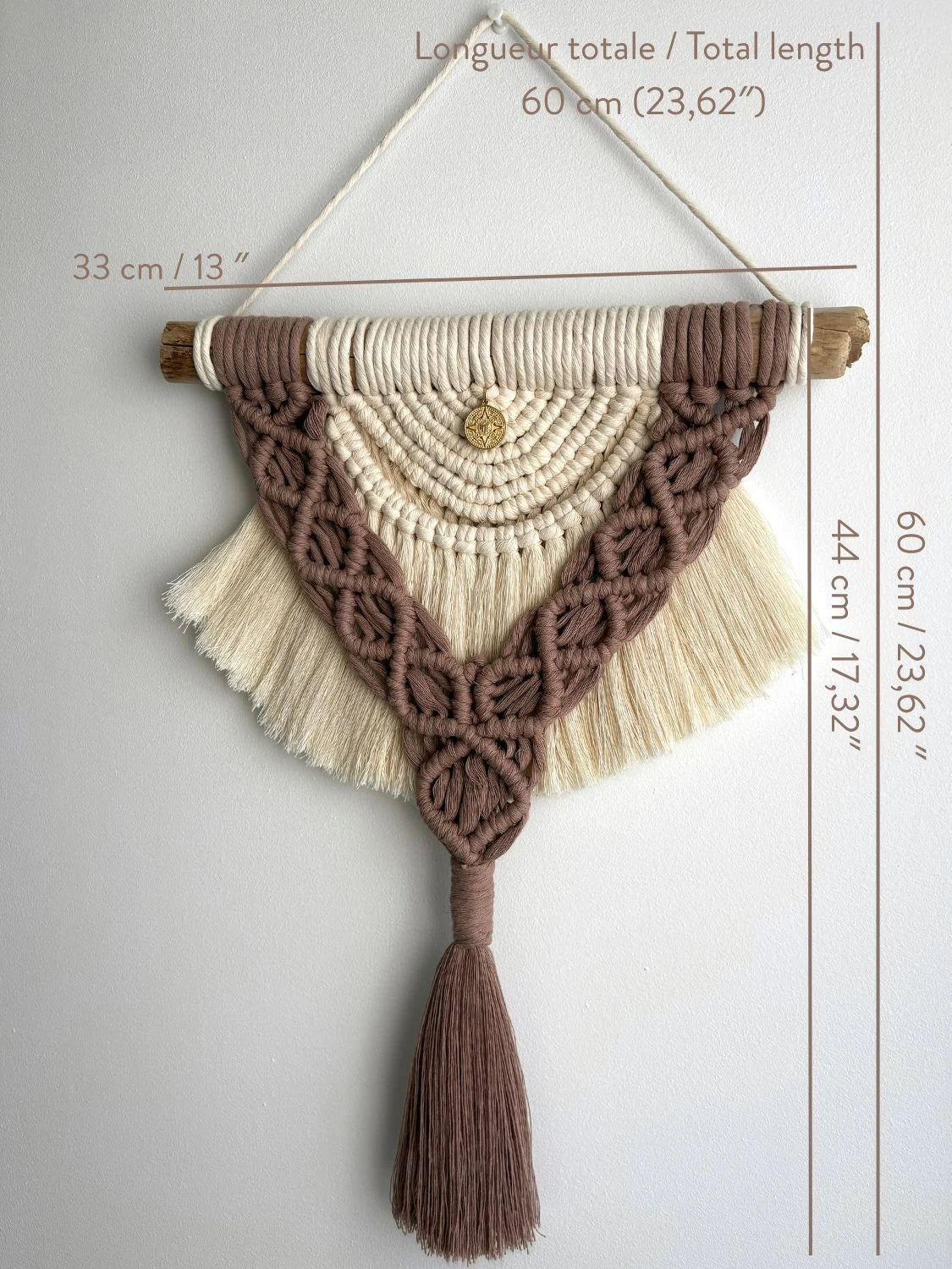 Tenture murale macramé Boho (unique)