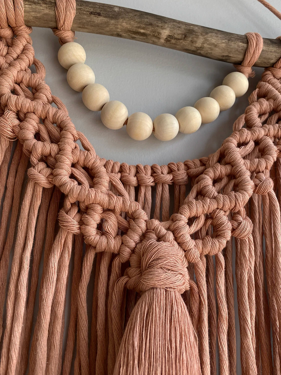 Tenture murale macramé Peachy (unique)