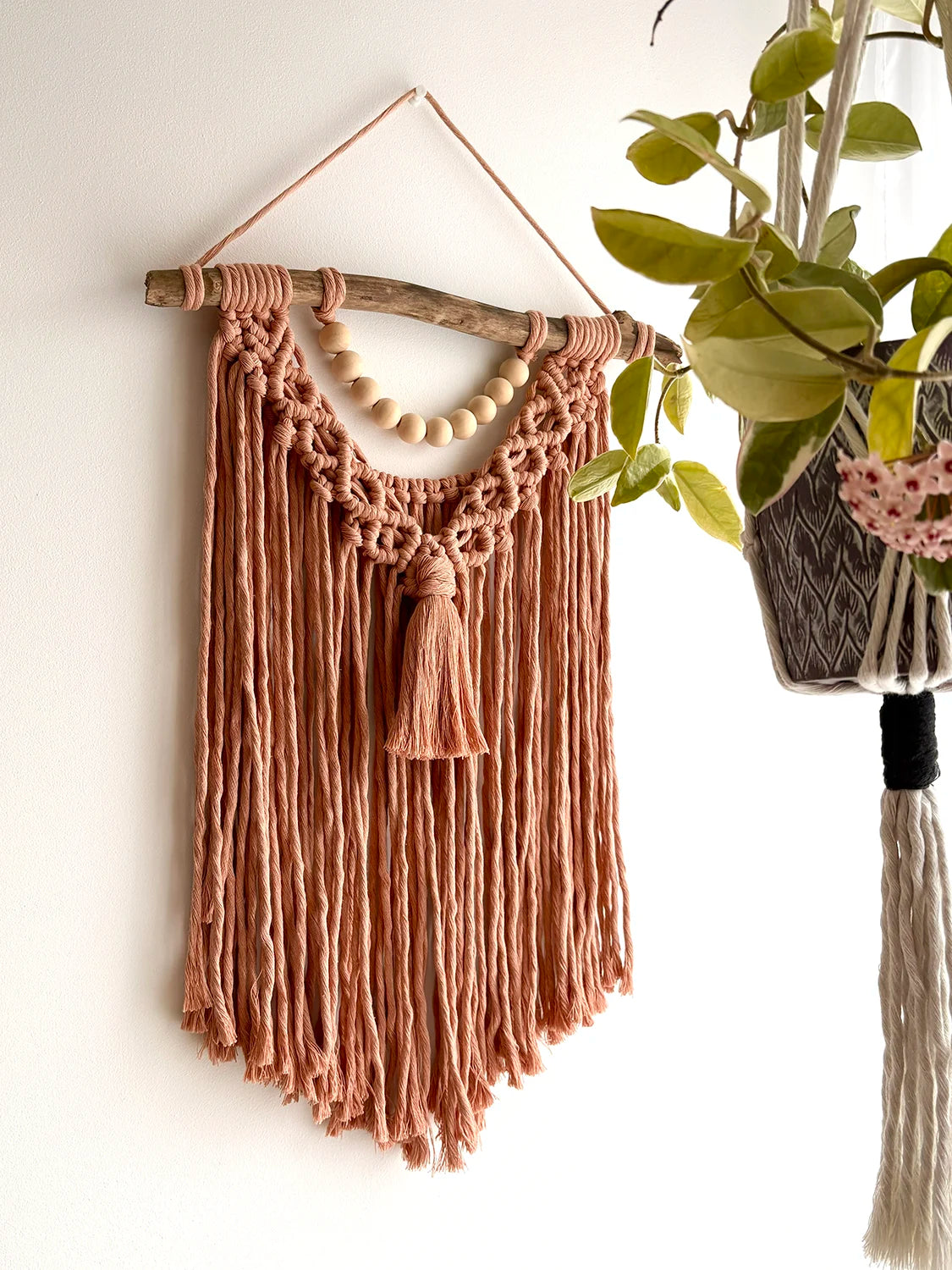 Tenture murale macramé Peachy (unique)