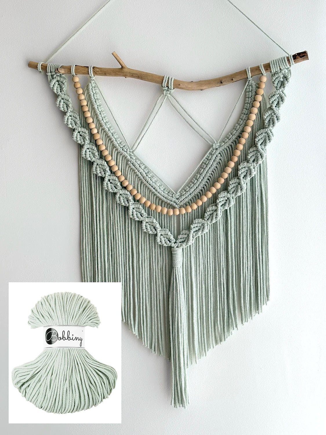 Tenture murale macramé Sage (unique)