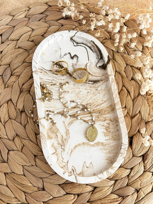 Plateau à bijoux Marbre