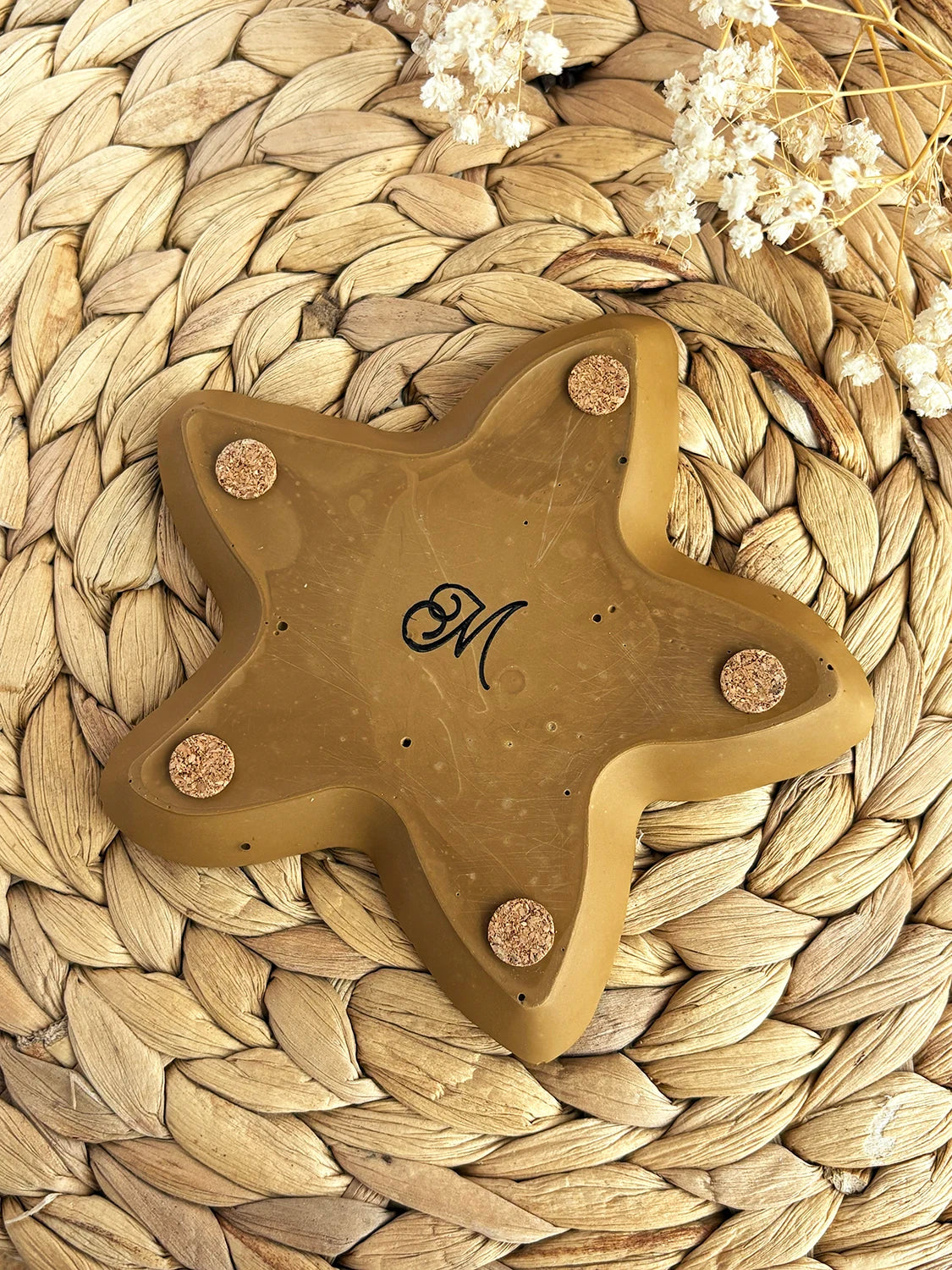 Plateau à bijoux Starfish caramel doré (unique)
