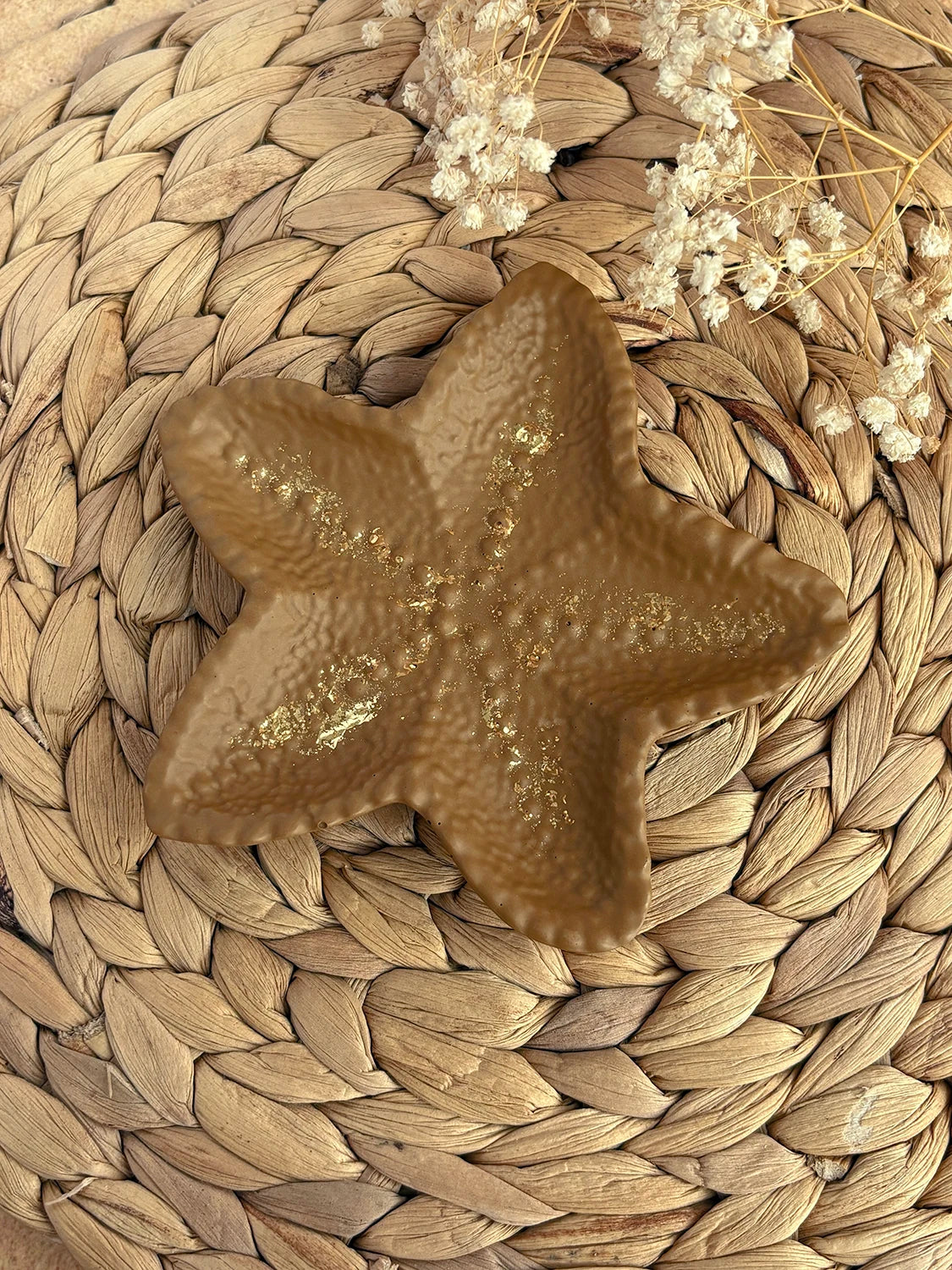 Plateau à bijoux Starfish caramel doré (unique)