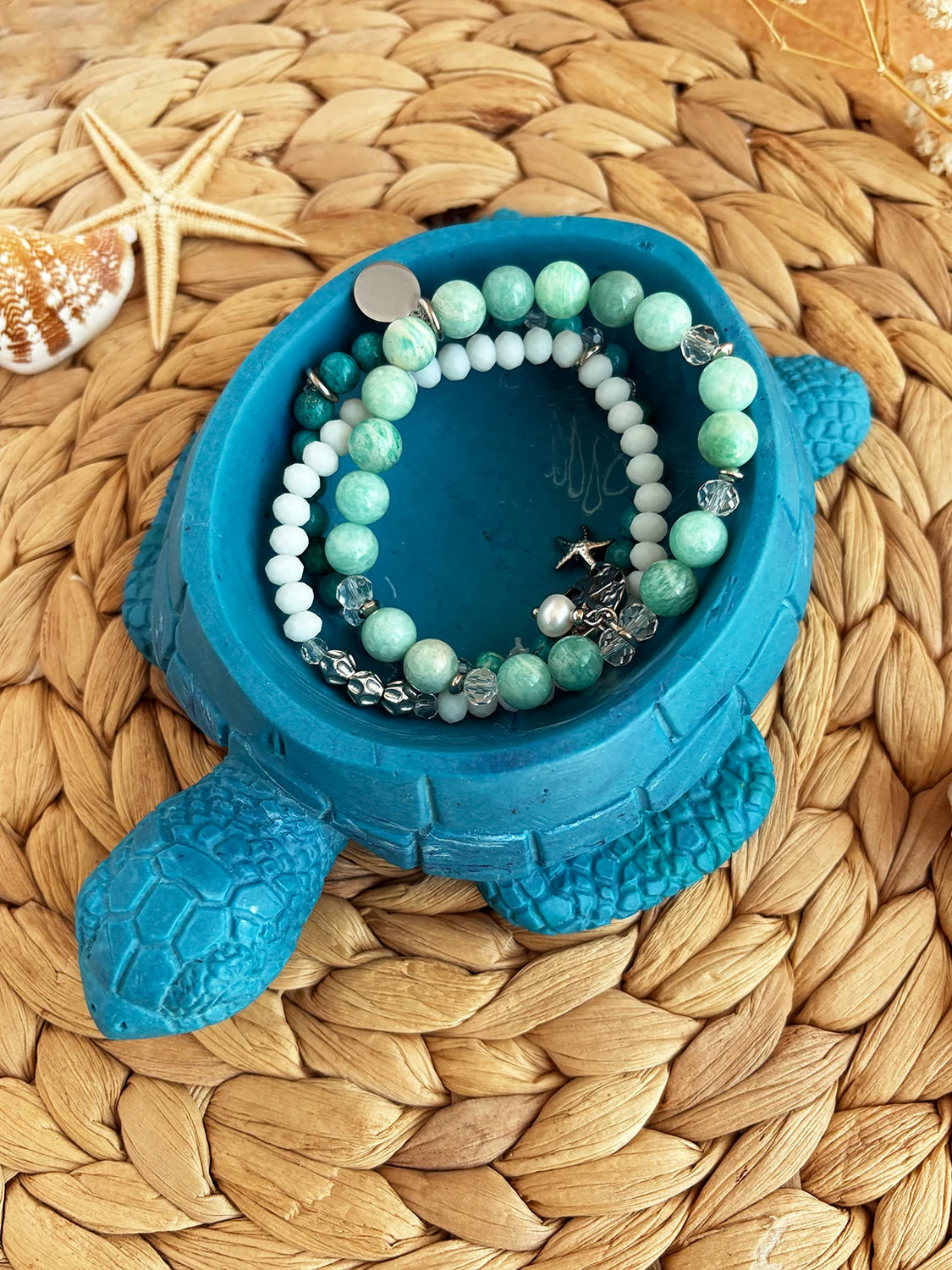 Plateau à bijoux Tortue bleu 3D (unique)