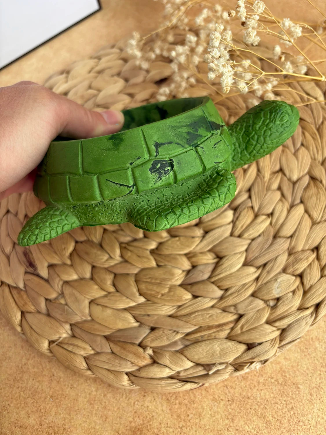 Plateau à bijoux Tortue verte 3D (unique)