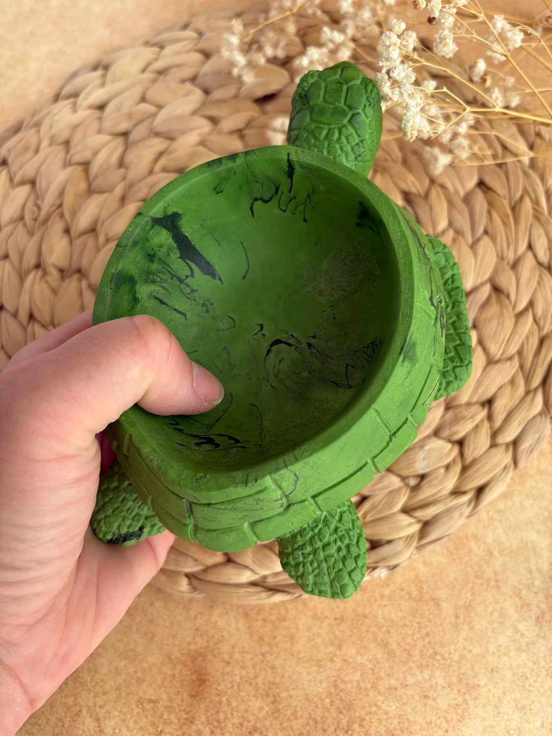 Plateau à bijoux Tortue verte 3D (unique)