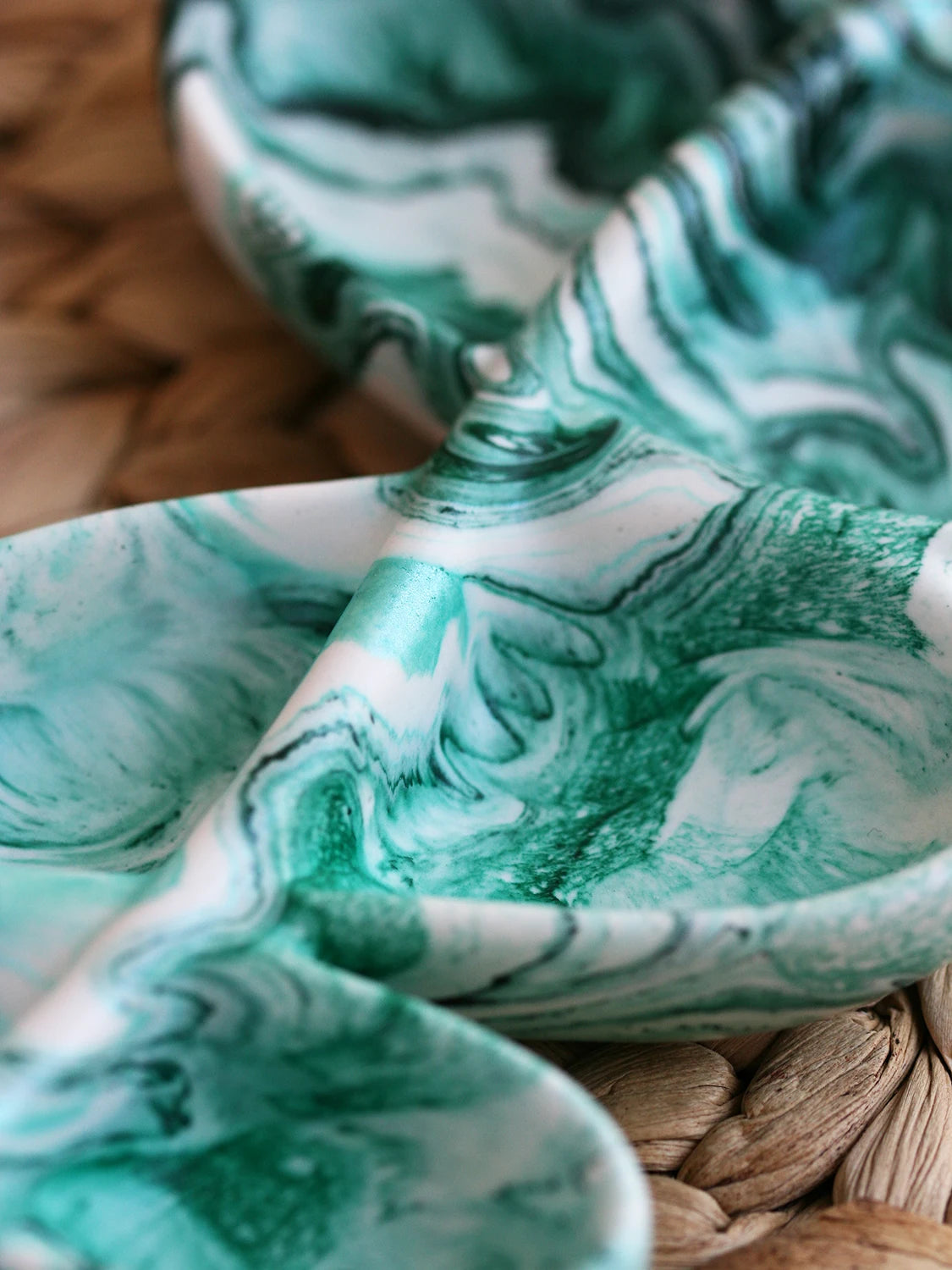 Plateau décoratif branche à feuilles Naïade – Série Néréide