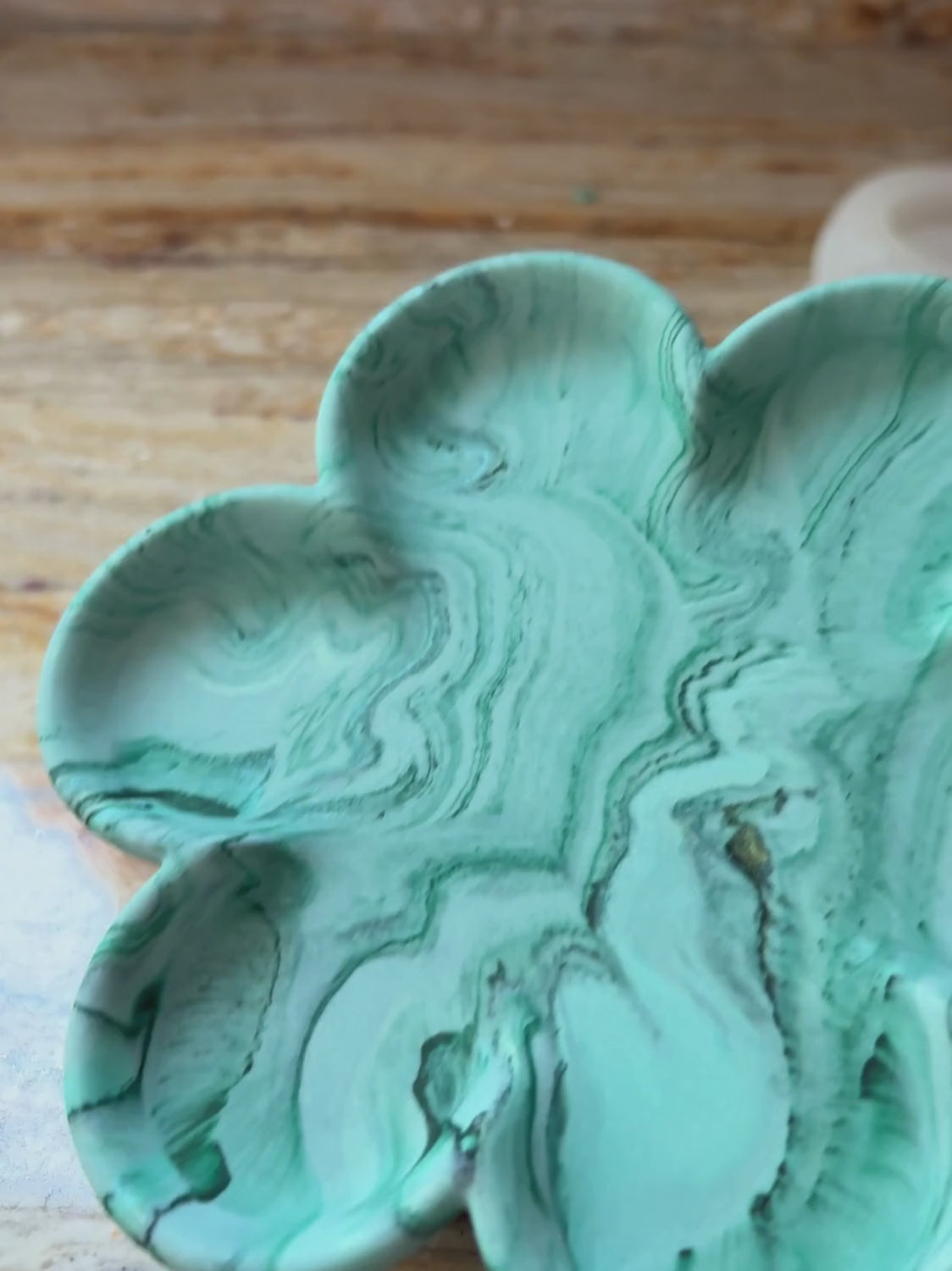 Plateau à bijoux Fleur Aquarelle #1 – Série Néréide