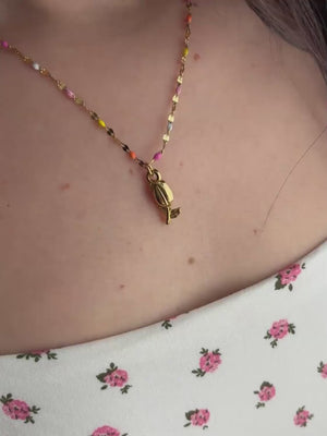 Collier Tulipe d'or