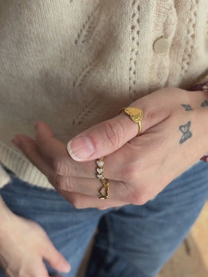 Bague One love doré (grande taille)