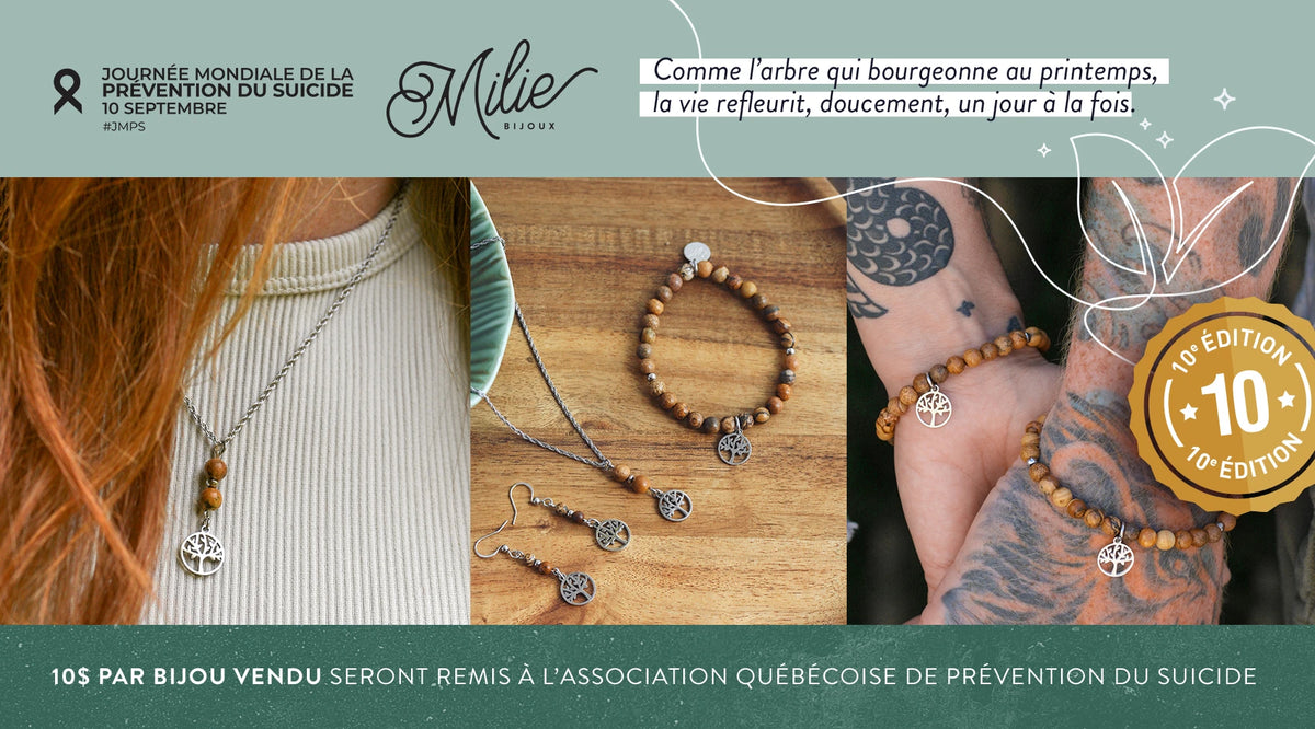 Boucles d'oreilles Bourgeons (Prévention du suicide 2025)