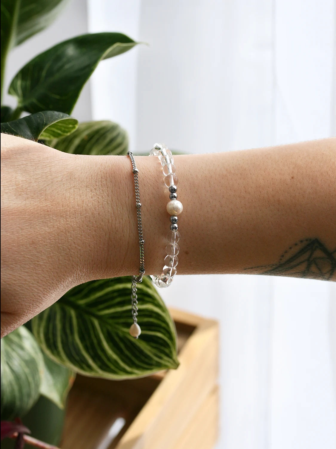 Bracelet avec perles en argent femme FIONA