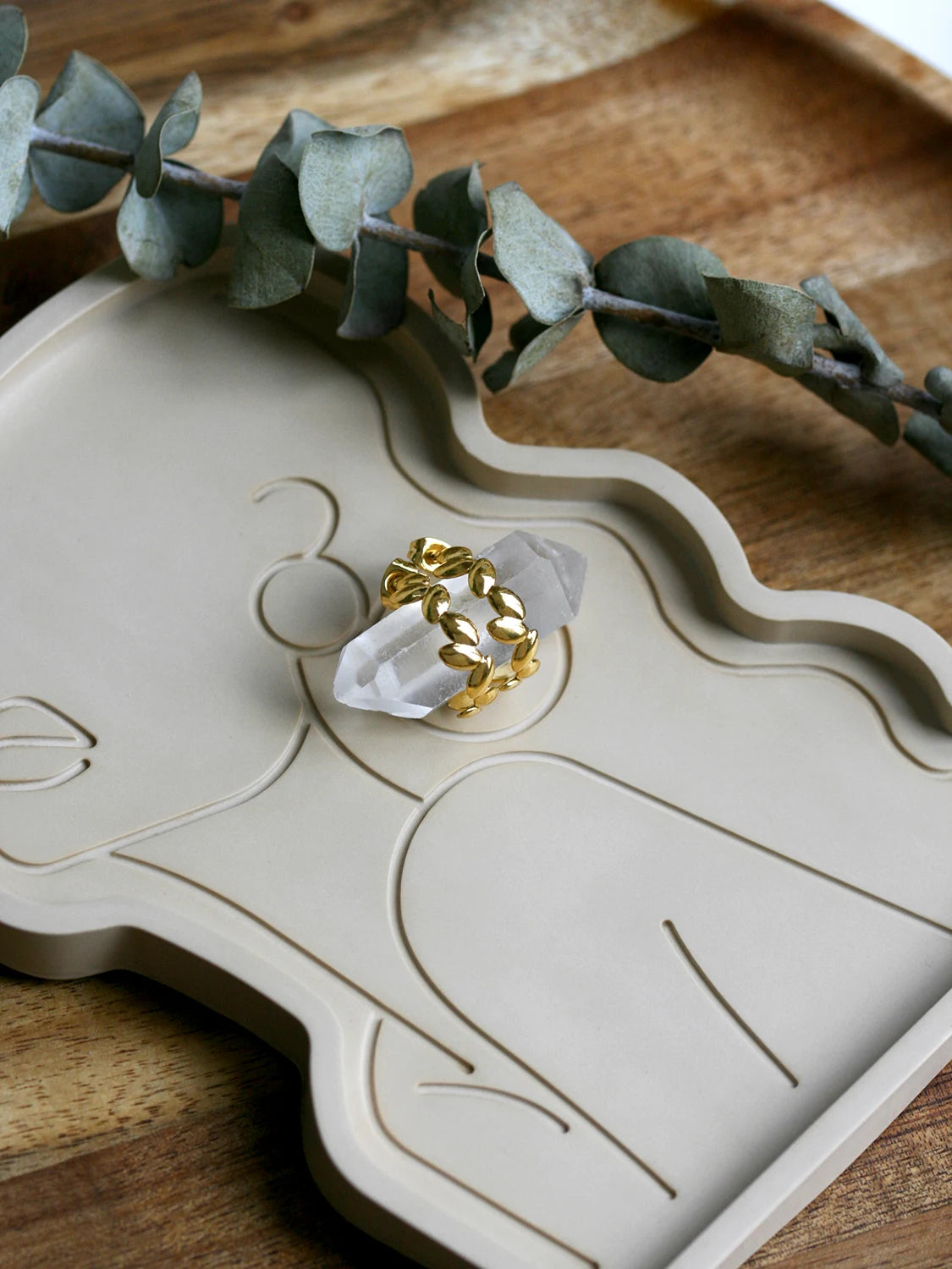 Clous d'oreilles Leaf doré