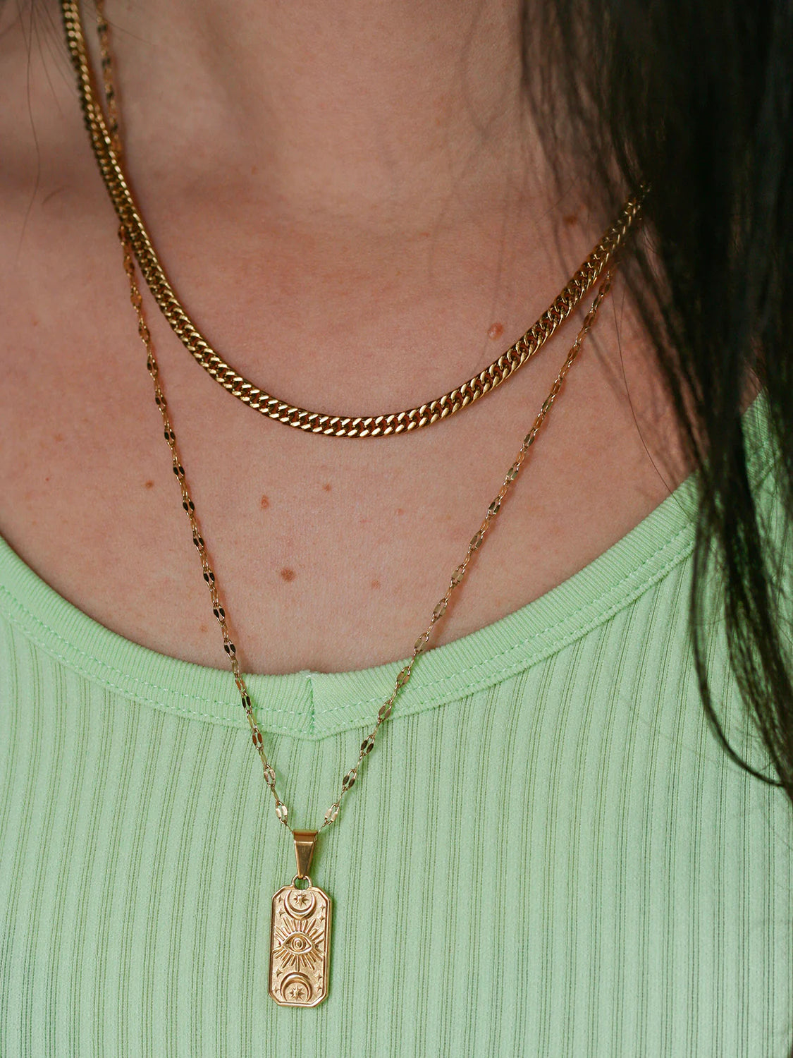 Duo colliers Olivia doré x Tarot